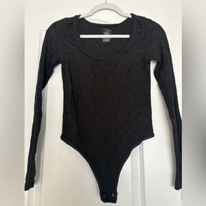 Ornate Free People Bodysuit NWOT black xs/s
